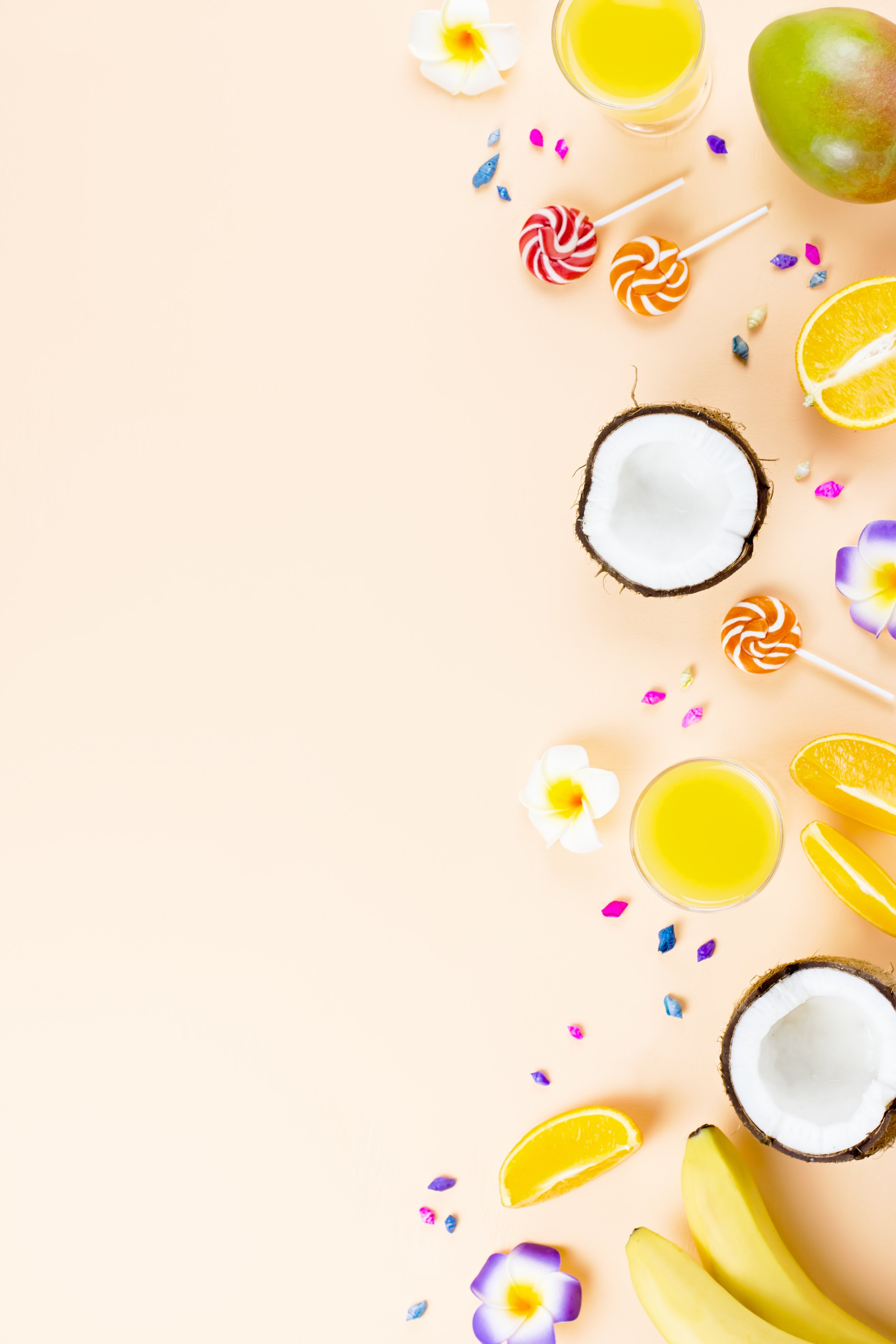 Summer Tropical Fruits Frame 